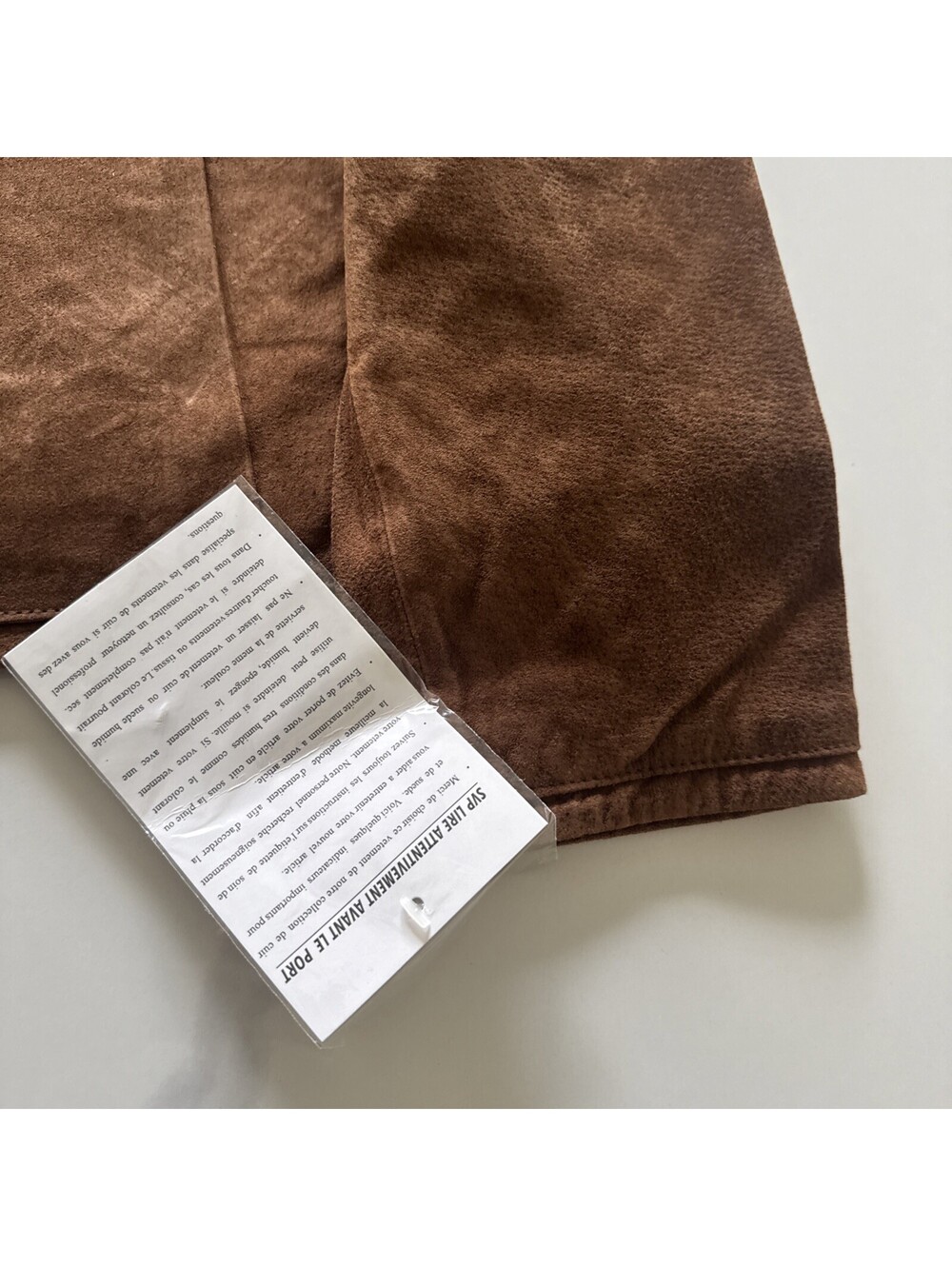 New With Tags - Ladies Leather Suede Bomber Jacket, Large, Guillaume - Picture 6 of 9